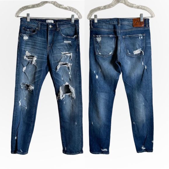Zara Denim - Zara Woman’s Distressed Skinny Jean Premium Denim Collection - Size 4